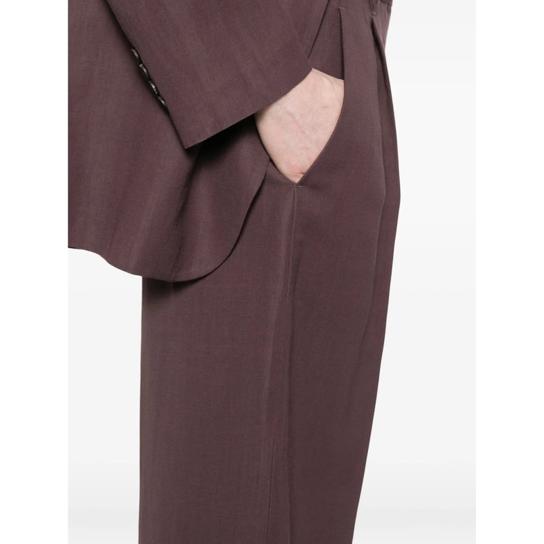 trousers wide-leg pleated purple by Selfnex