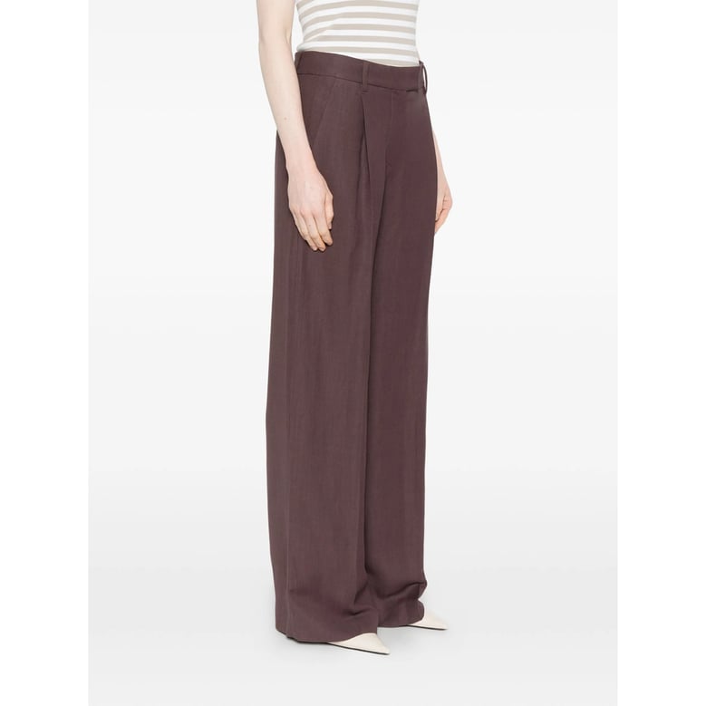 trousers wide-leg pleated purple by Selfnex