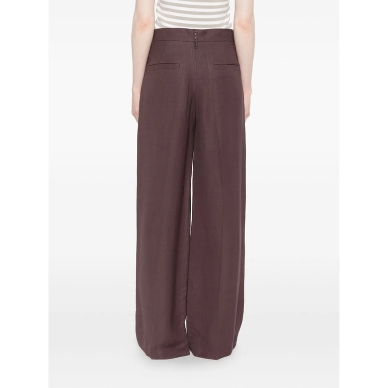 trousers wide-leg pleated purple by Selfnex
