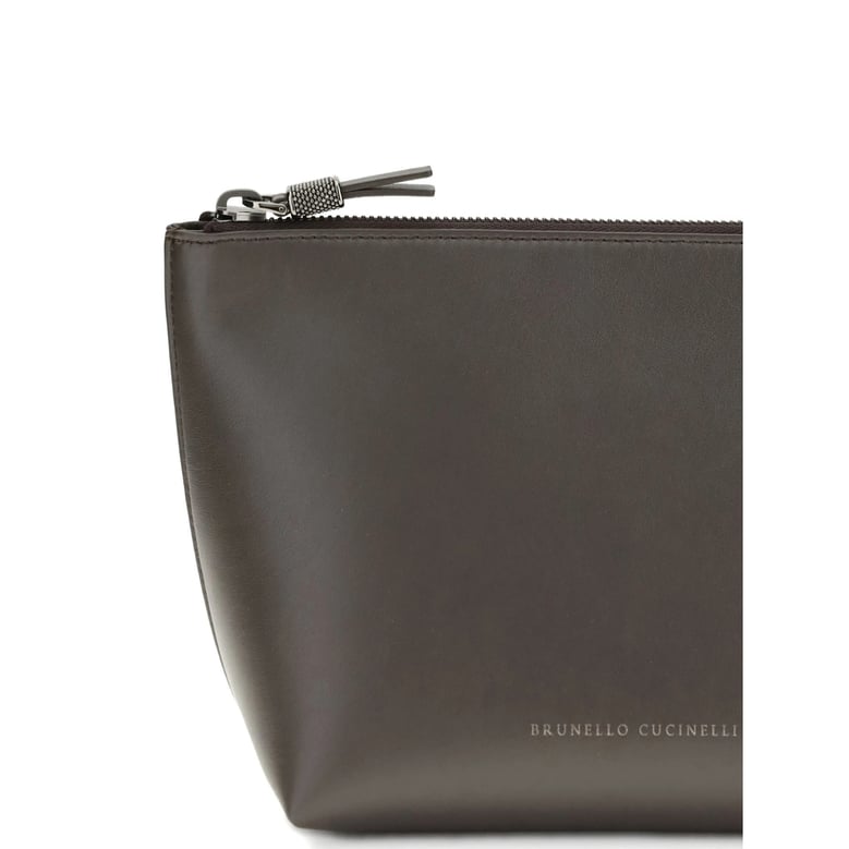 clutch bag brown calf leather by Selfnex