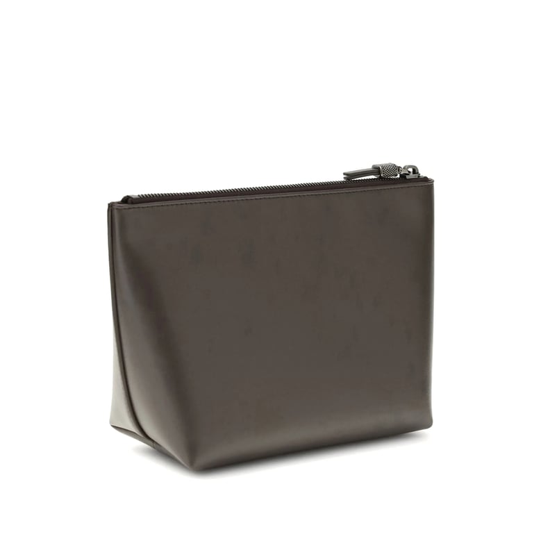 clutch bag brown calf leather by Selfnex