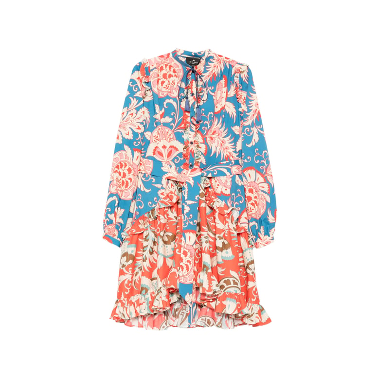 dress floral print blue/orange by Selfnex