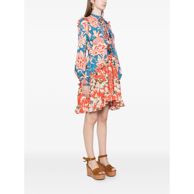dress floral print blue/orange by Selfnex