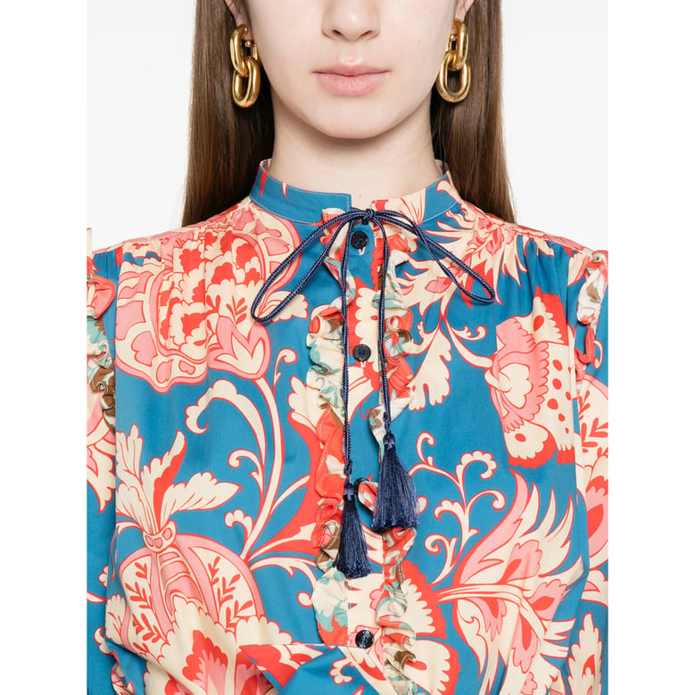 dress floral print blue/orange by Selfnex