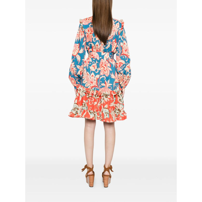 dress floral print blue/orange by Selfnex
