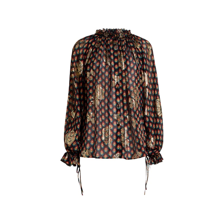 shirt black silk by Selfnex