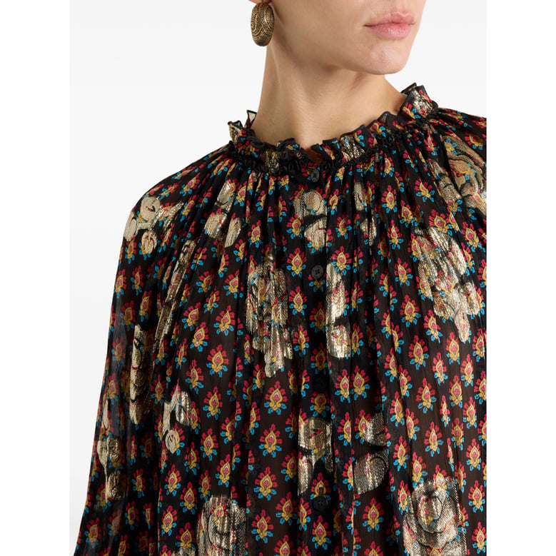 shirt black silk by Selfnex