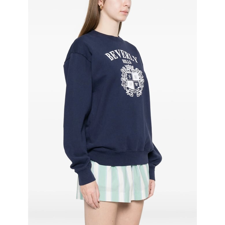 sweater crew neck blue cotton by Selfnex