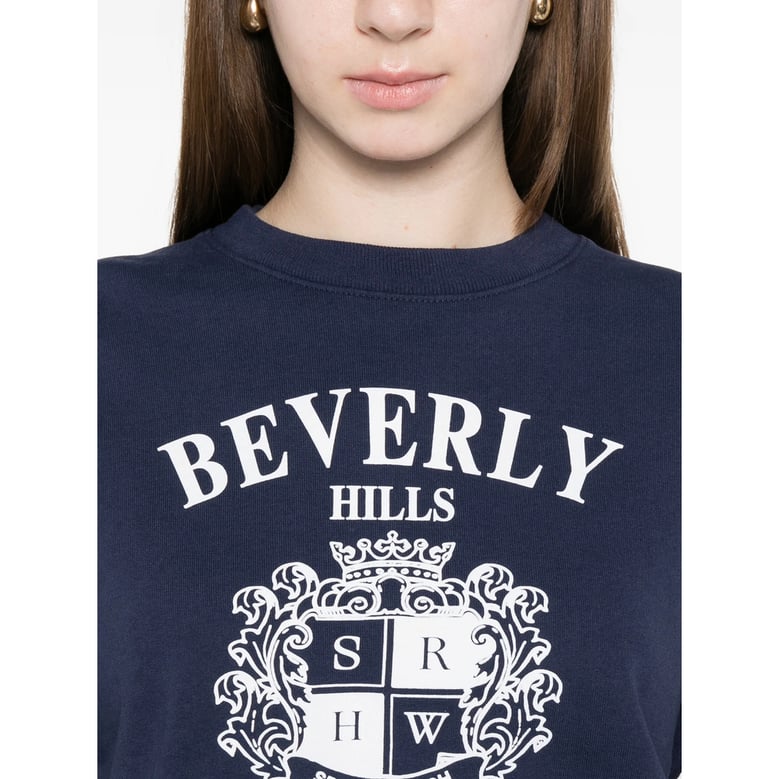 sweater crew neck blue cotton by Selfnex