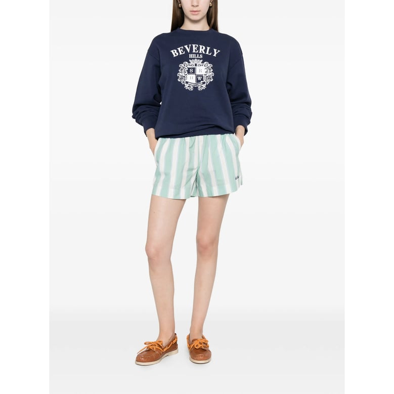 sweater crew neck blue cotton by Selfnex