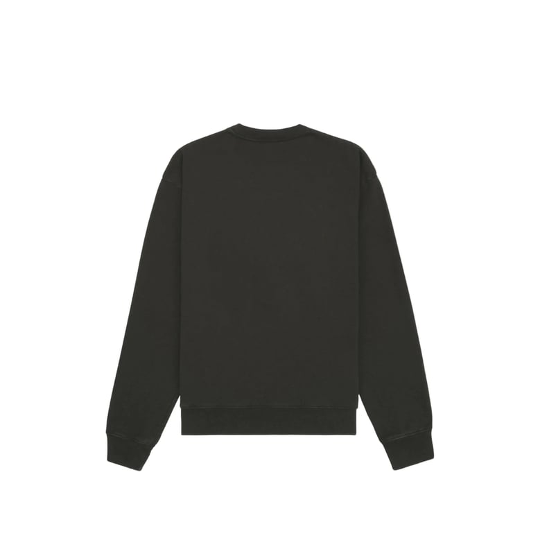 crew neck sweater black cotton by Selfnex