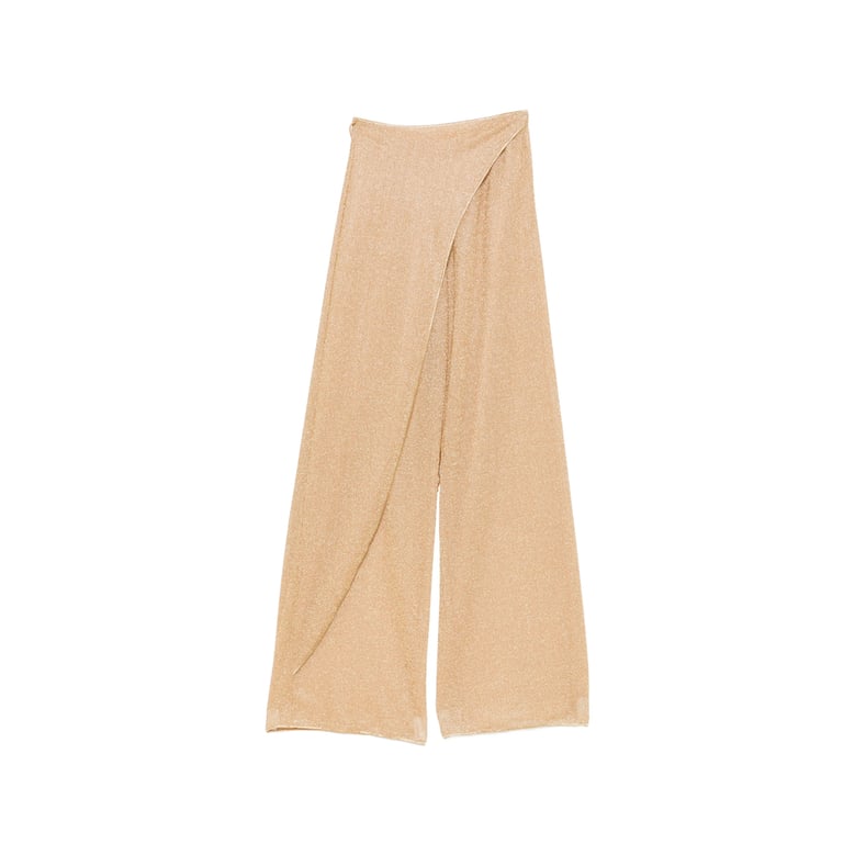 trousers wrap wide-leg gold by Selfnex