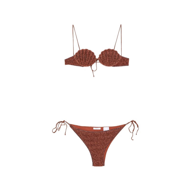 bikini top lurex brown by Selfnex