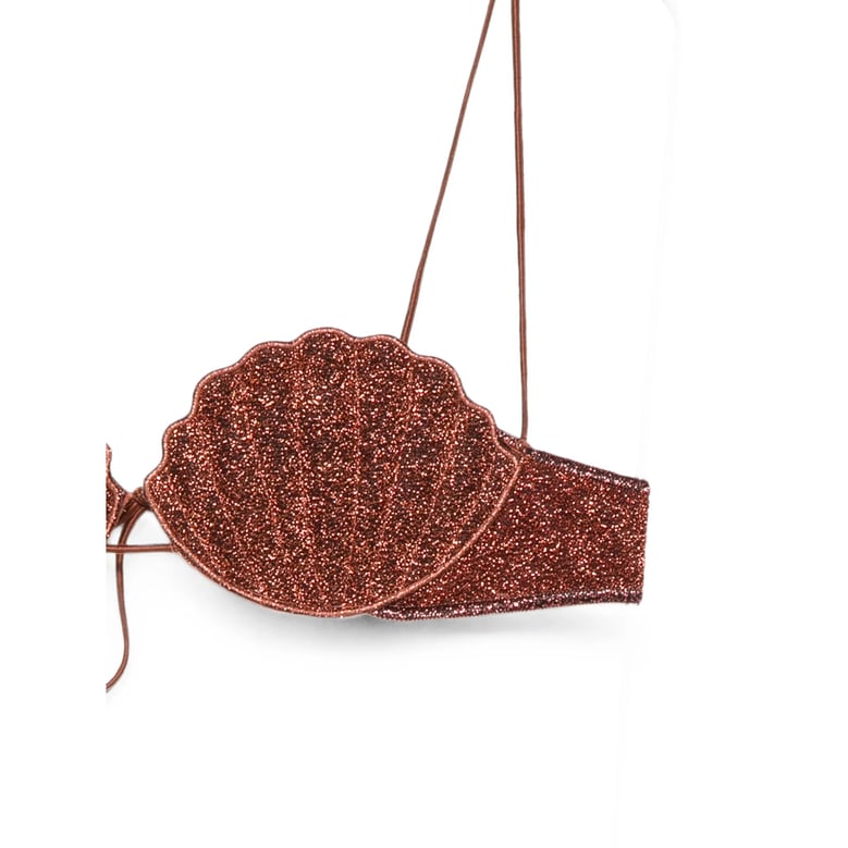 bikini top lurex brown by Selfnex
