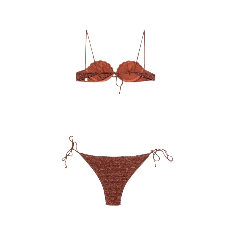 bikini top lurex brown by Selfnex