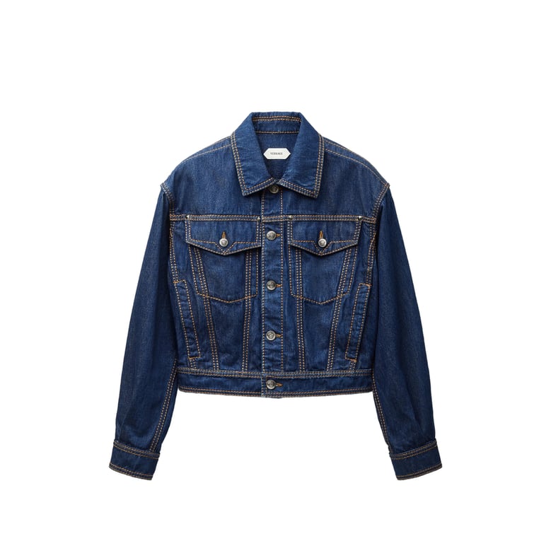 denim blouson jacket blue by Selfnex