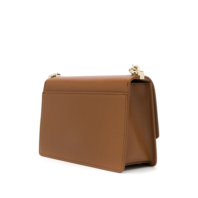crossbody bag foldover brown leather by Selfnex
