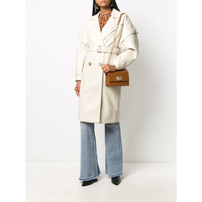 crossbody bag foldover brown leather by Selfnex