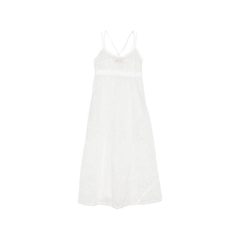 dress white floral embroidery by Selfnex