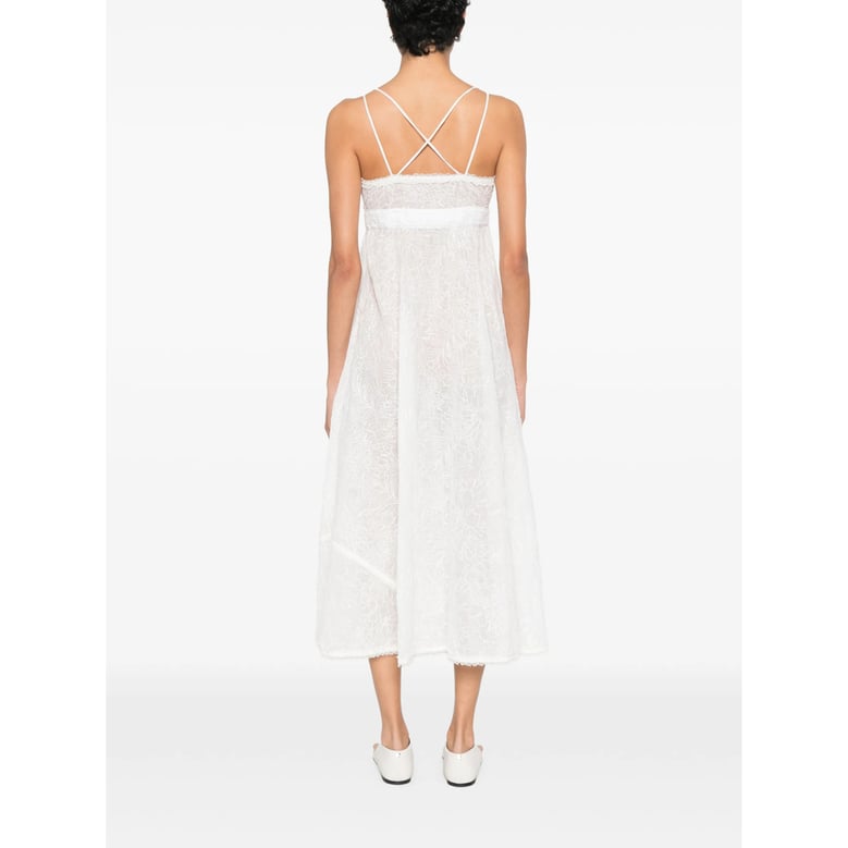 dress white floral embroidery by Selfnex