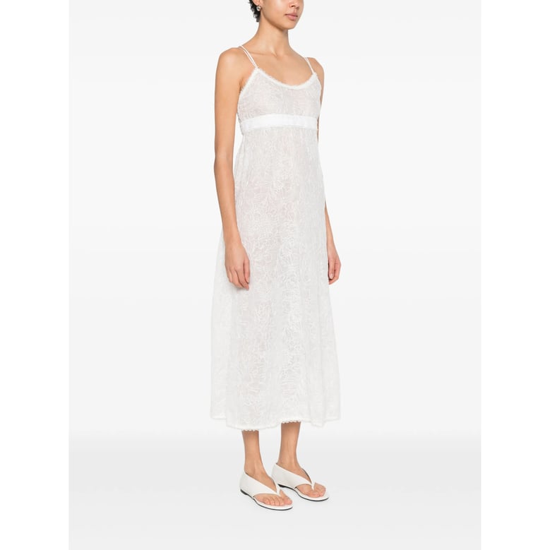 dress white floral embroidery by Selfnex