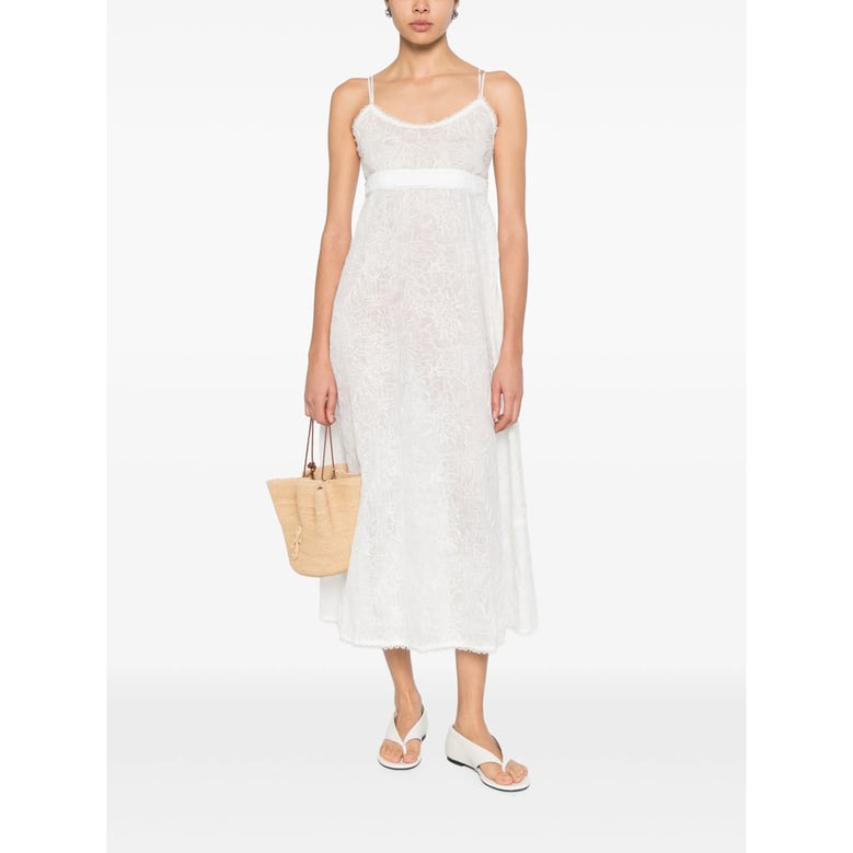 dress white floral embroidery by Selfnex