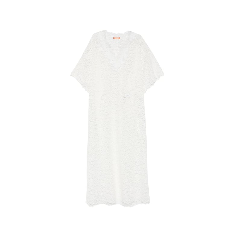 beachwear lace v-neck white by Selfnex