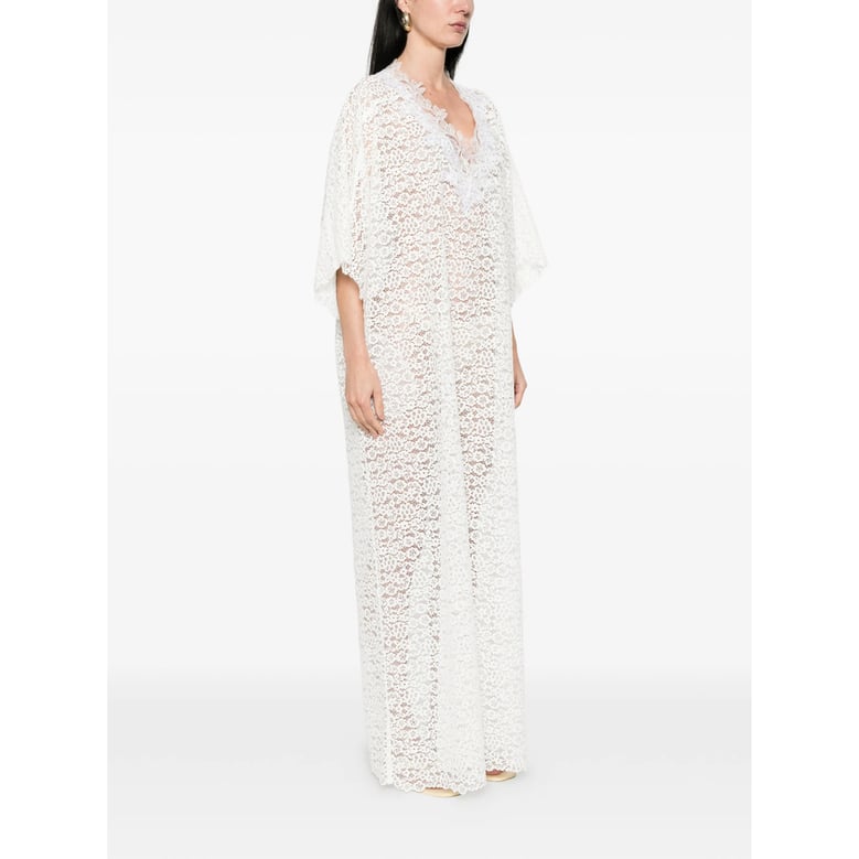 beachwear lace v-neck white by Selfnex