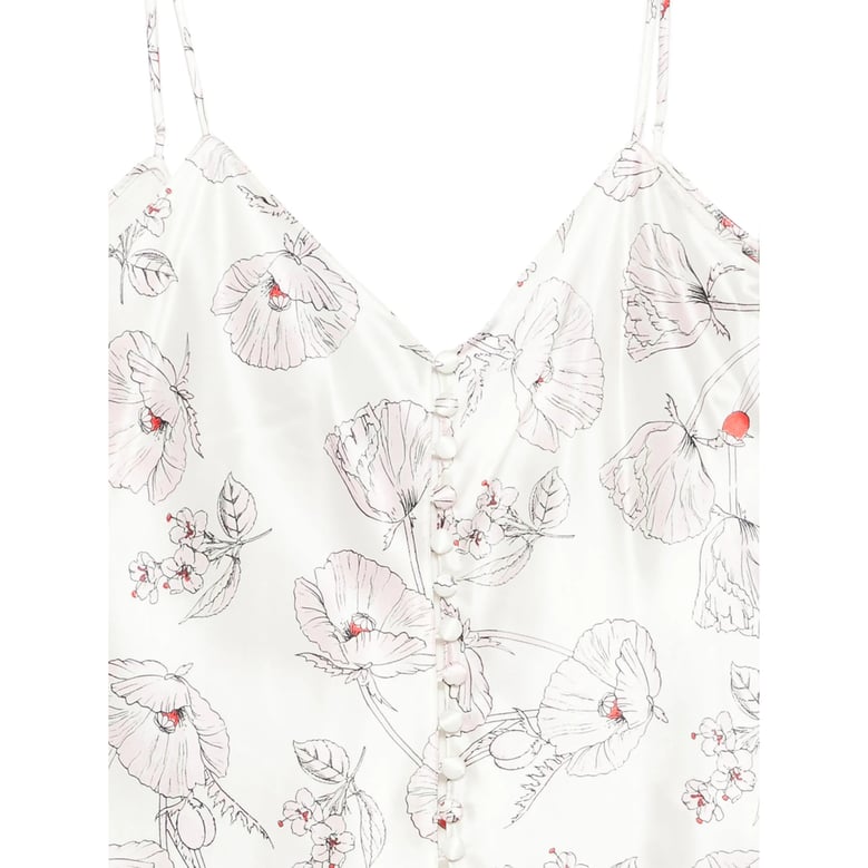 silk camisole etta rosal ivory/pink by Selfnex