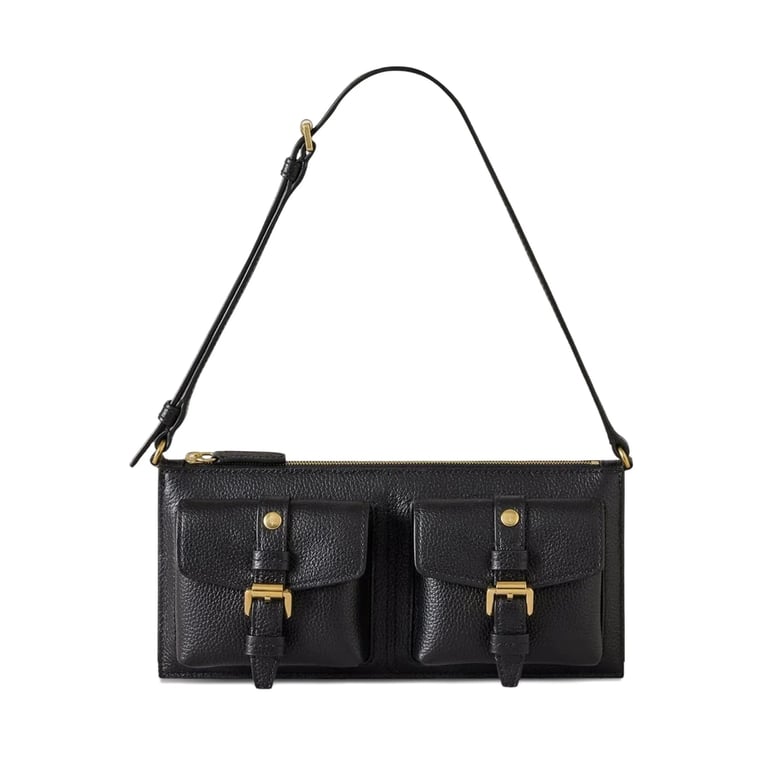 shoulder bag black calf leather by Selfnex