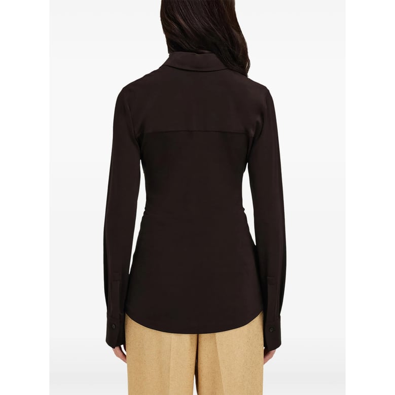 shirt stretch viscose brown by Selfnex