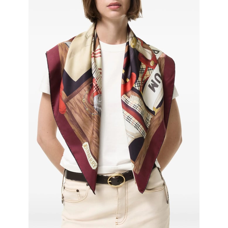 scarf silk red/brown by Selfnex