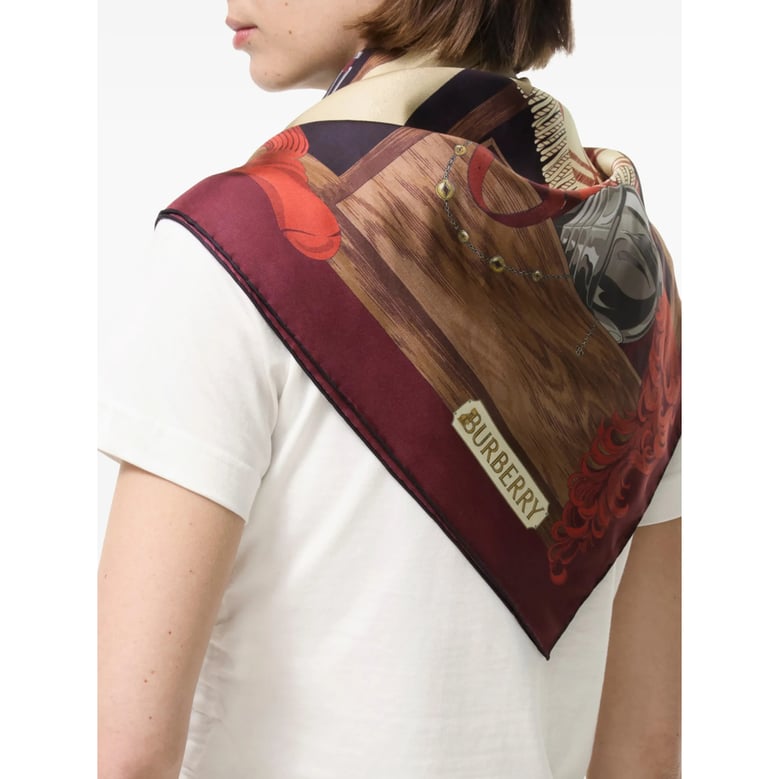 scarf silk red/brown by Selfnex