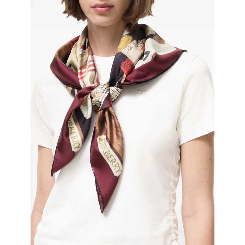 scarf silk red/brown by Selfnex