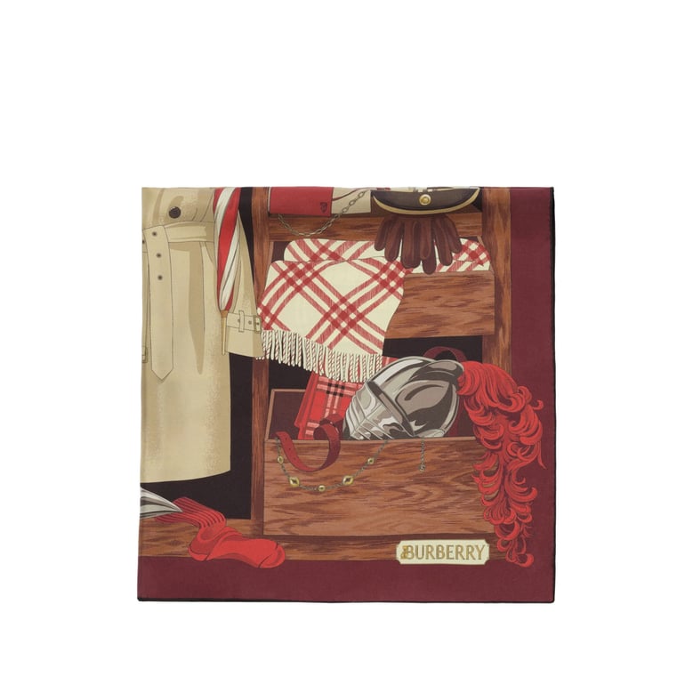 scarf silk red/brown by Selfnex
