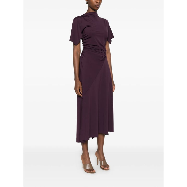 dress with asymmetric hem, purple by Selfnex