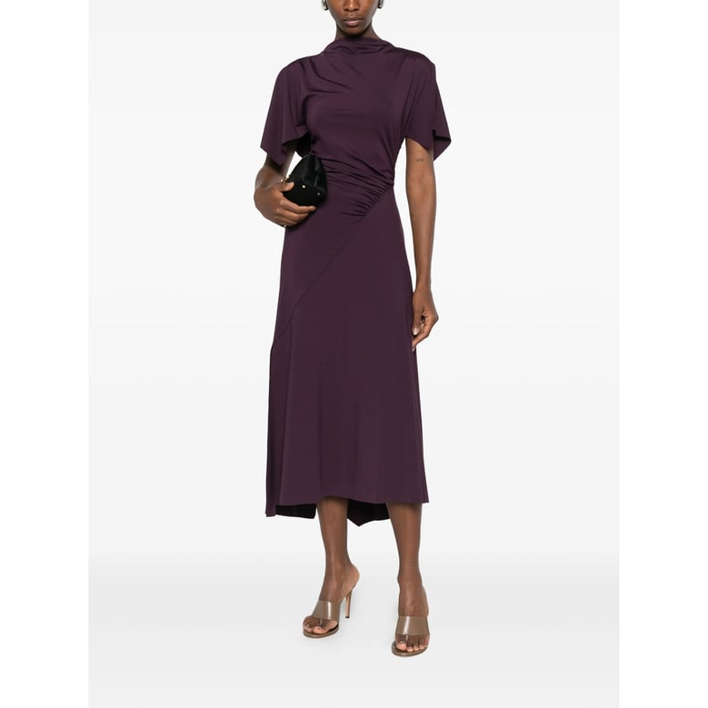 dress with asymmetric hem, purple by Selfnex