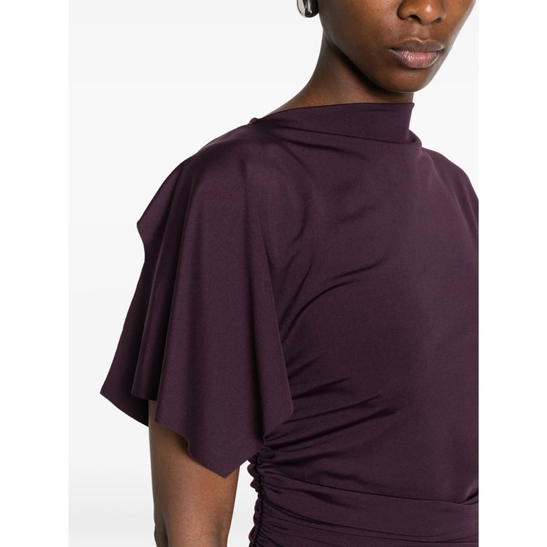 dress with asymmetric hem, purple by Selfnex