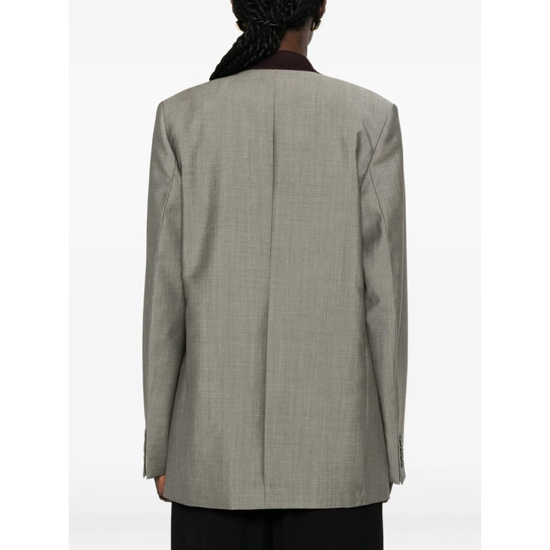 double-breasted wool-mohair jacket by Selfnex