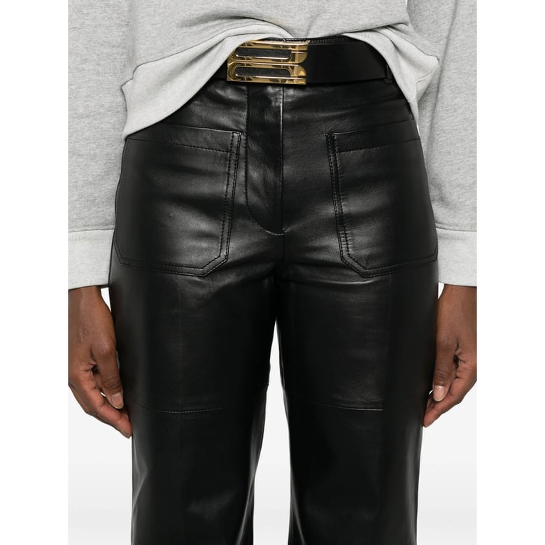 leather trousers black by Selfnex