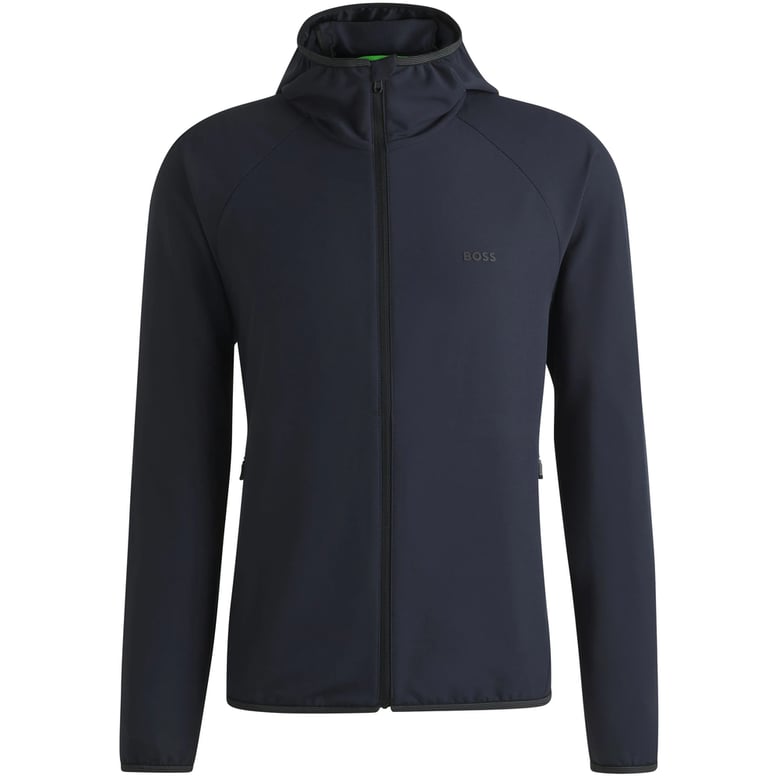 hooded windbreaker navy blue by Selfnex