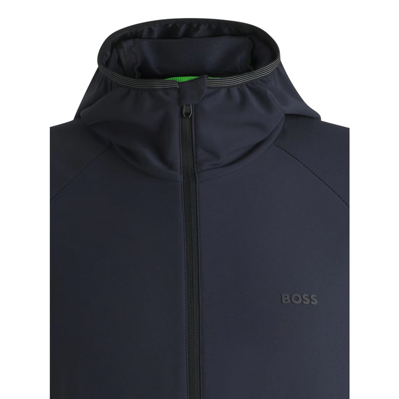 hooded windbreaker navy blue by Selfnex