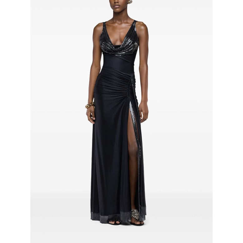 evening dress black mesh by Selfnex