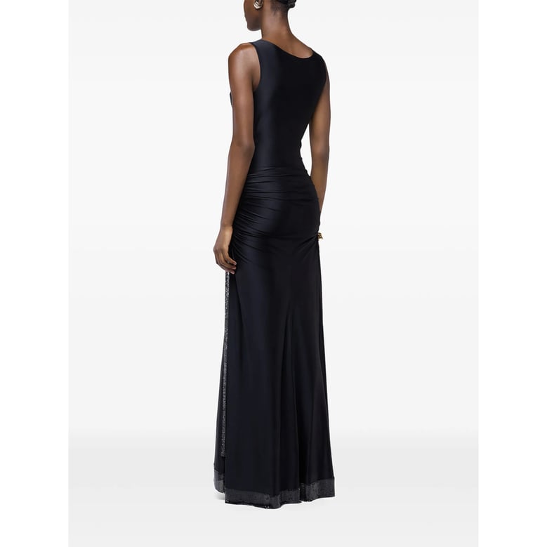 evening dress black mesh by Selfnex