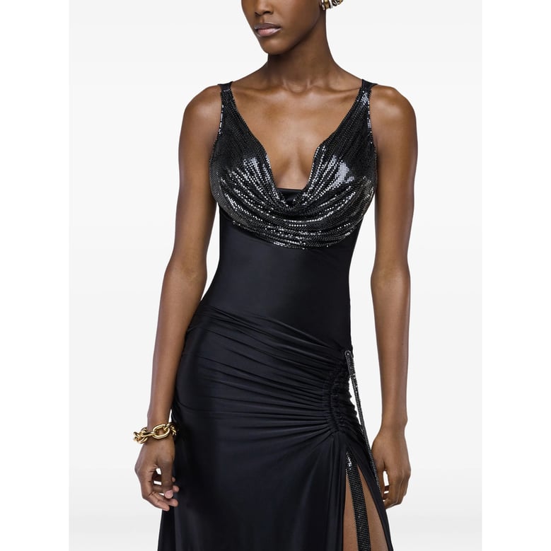 evening dress black mesh by Selfnex