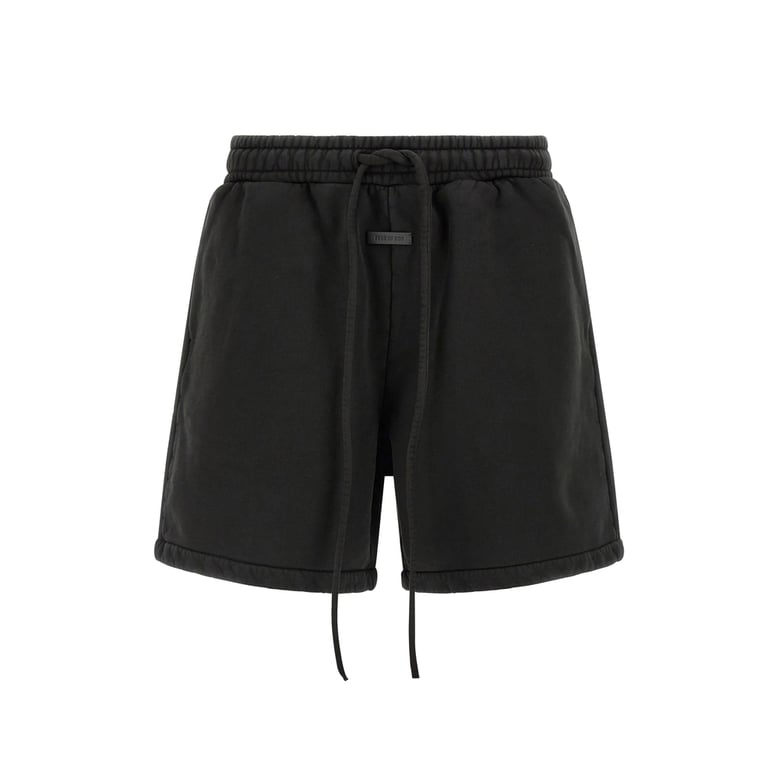 shorts in black fleece by Selfnex