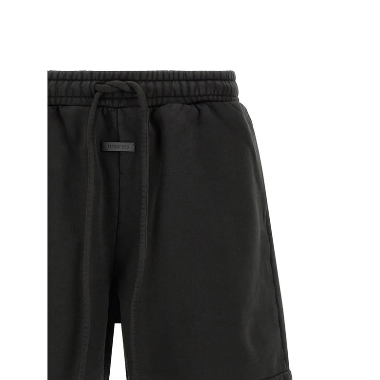 shorts in black fleece by Selfnex