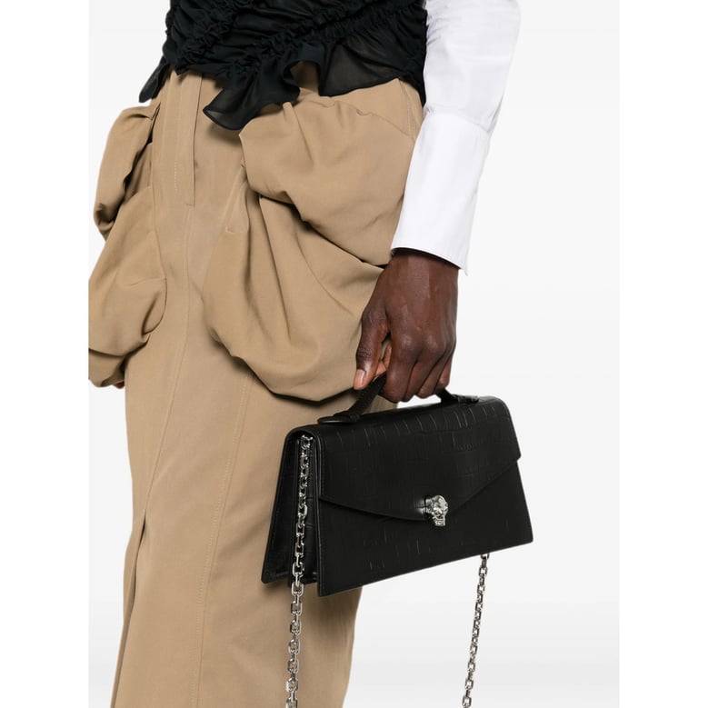shoulder bag black croc-effect by Selfnex
