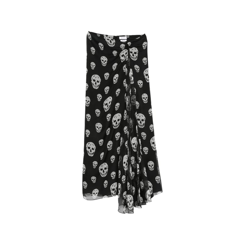 skirt draped silk black by Selfnex