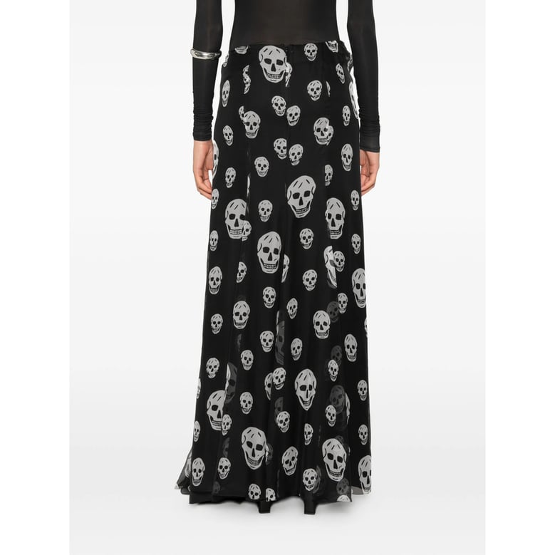 skirt draped silk black by Selfnex